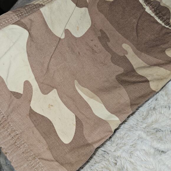 Oakley Men's Brown and Tan Camo Cargo Pants Custom Fit Size 33 100% Cotton - Picture 11 of 12